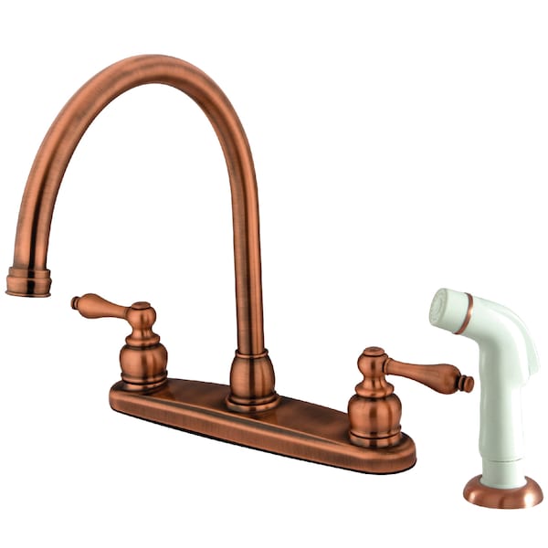 Kingston Brass Vintage Centerset Kitchen Faucet, Antique Copper KB726AL - main